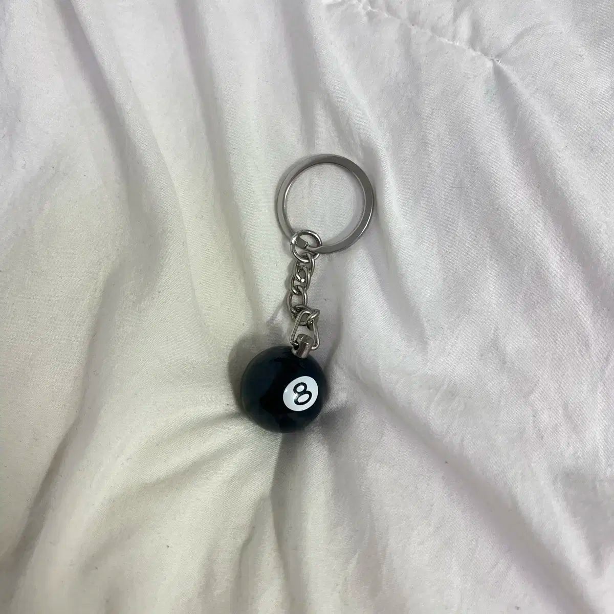 【雷市場（ポンジャン）商品韓国直送】 STUSSY(ステューシー) 8 ボール キーリング キーチェーン ブラック