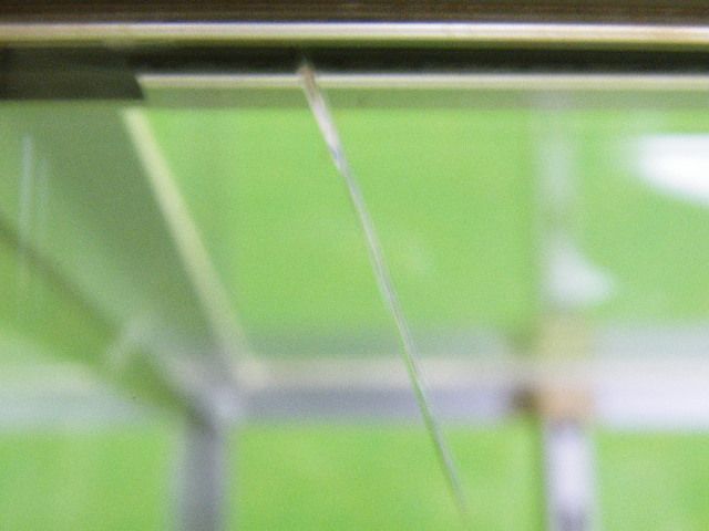 中日】W182cm ガラスのショーケース 棚2段 カギ無し 照明無し□ガラス 