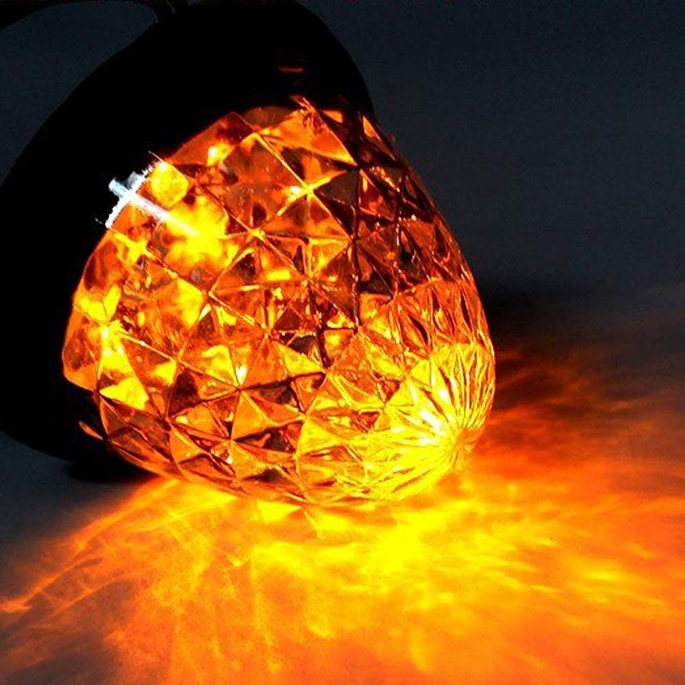 アンバー 20個 Wellvie サイドマーカー LED 24V 汎用 防水 16連 マーカーランプ クリスタルカット クリアレンズ バスマーカー リフレクター搭載 (アンバー 20個)