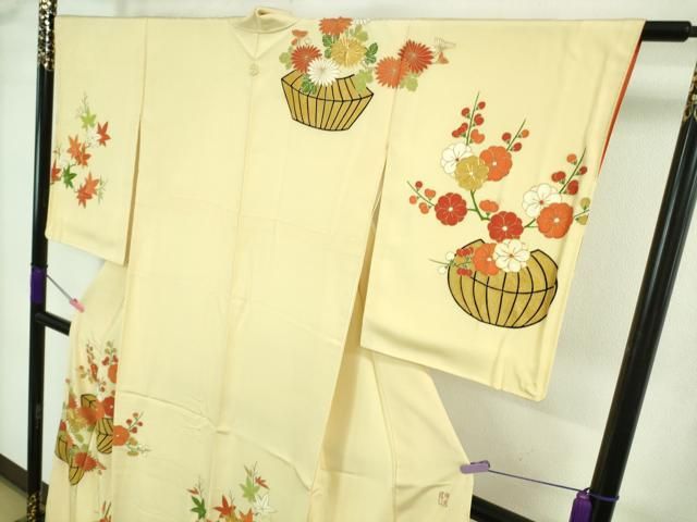 平和屋本店□極上 セミアンティーク 人間国宝 五代 田畑喜八 訪問着 駒  