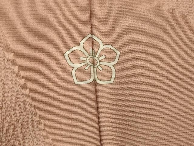 平和屋着物□上質な色無地 吉祥花地紋 鴇浅葱色 正絹 逸品