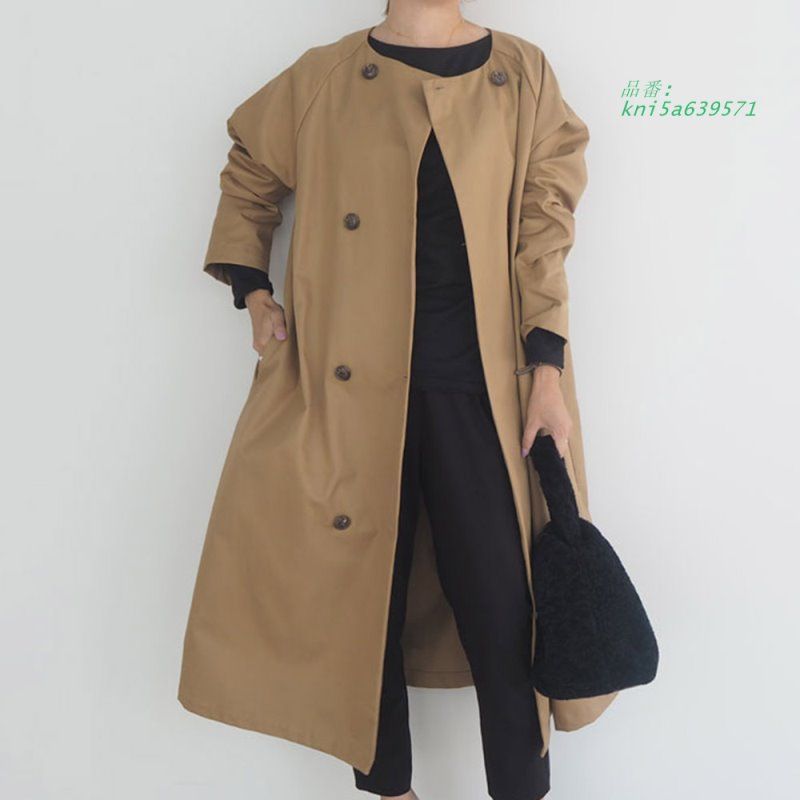 ノー コート レディース 冬 きれいめ アウター レディース カジュアル 春 韓国 レディース トレンチコート ロングコート 秋冬 kni5a639571