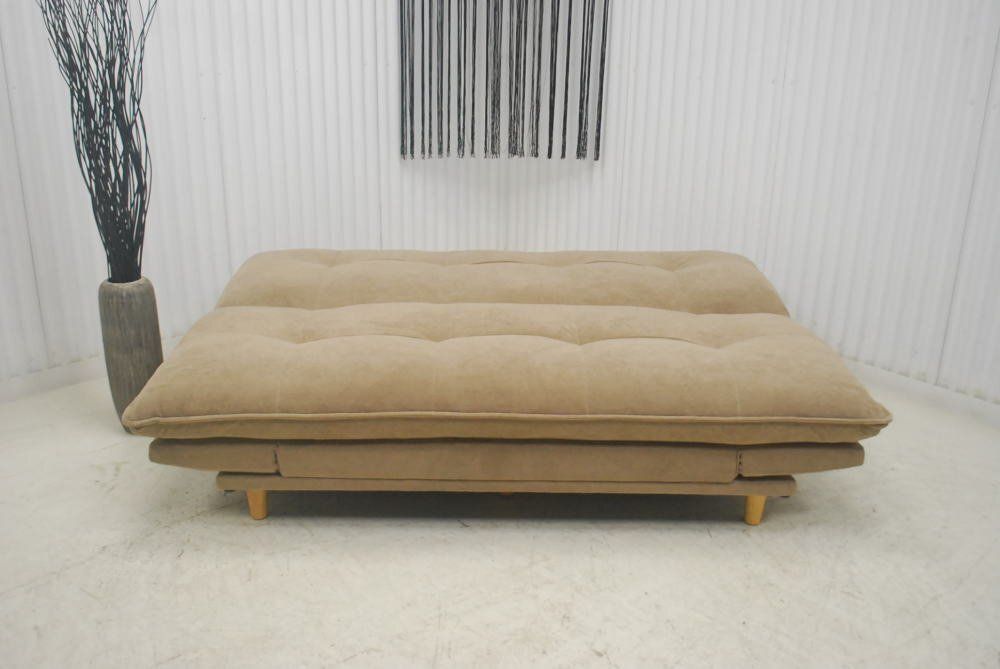 【国際ブランド】 アウトレット 現品限り 大 展示品 一部送料無料 ボリューム感のあるソファーベッド ファブリック 布製 １台２役 肘ギアつき 【数量限定超特価!!】