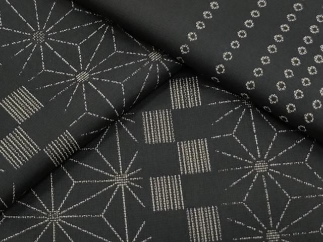 平和屋着物●本場染大島紬　麻の葉間道　やまと誂製　胴抜き仕立て　正絹　逸品　CAAS9288th 平和屋着物○本場染大島紬 麻の葉間道 やまと誂製 胴抜き仕立て 正絹