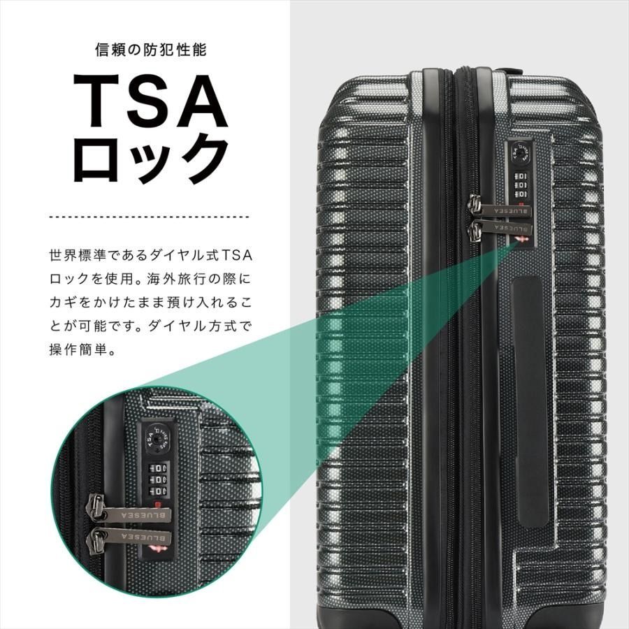 スーツケース キャリーケース Mサイズ 拡張 軽量 TSAロック 静音