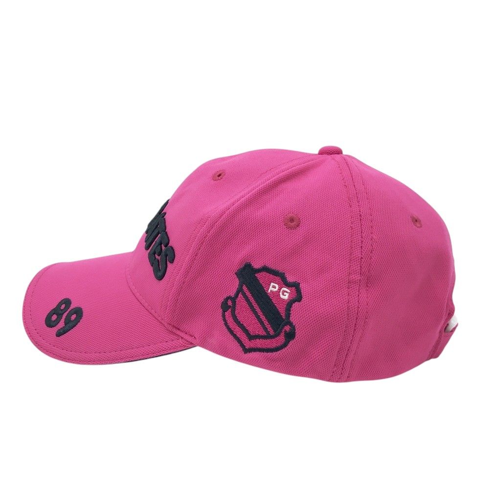 PEARLY GATES パーリーゲイツ キャップ ロゴ刺繍 ニコちゃん ピンク系