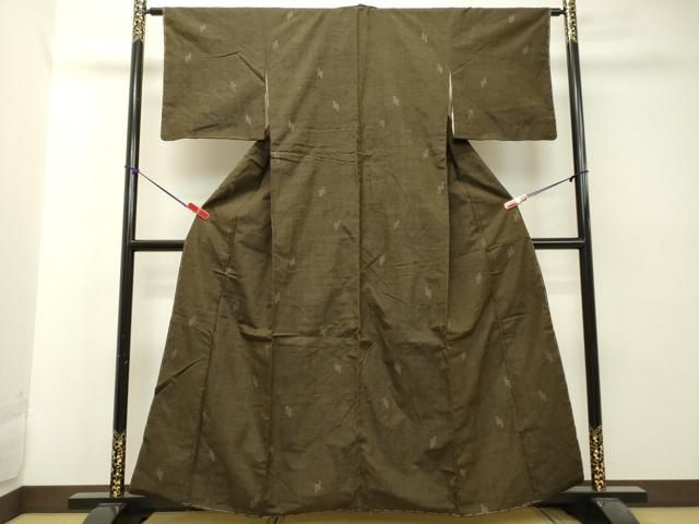 平和屋着物●結城紬　80亀甲　飛び亀甲柄　正絹　逸品　未使用　DAAT1384tw 平和屋着物○結城紬 80亀甲 飛び亀甲柄 正絹 逸品 未使用 DAAT1384tw