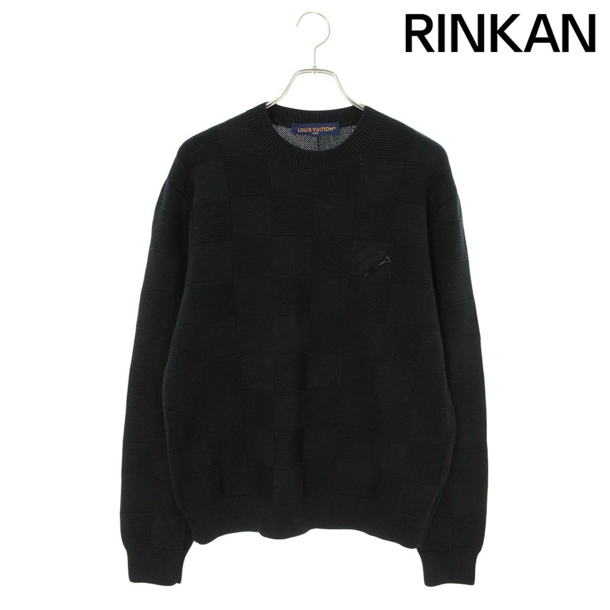 ルイヴィトン  RM241 TBY HNN41W ダミエデザインクルーネックニット メンズ S