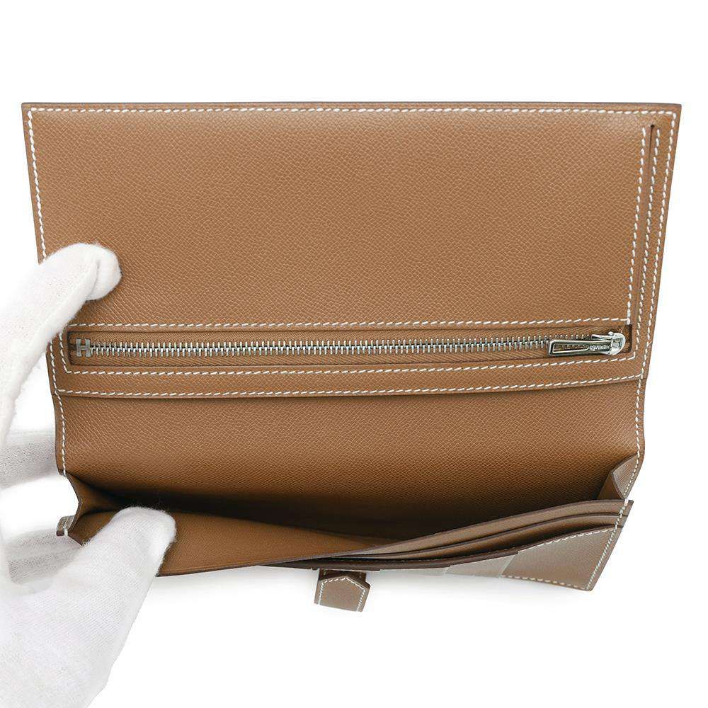 エルメス 長財布 ベアンスフレ ゴールド/シルバー金具 ヴォー エルメス 長財布 ベアンスフレ ゴールド/シルバー金具 ヴォー