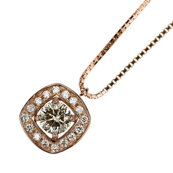 K18PG ダイヤモンド ダイヤモンド ペンダントネックレス 0.33ct D0  