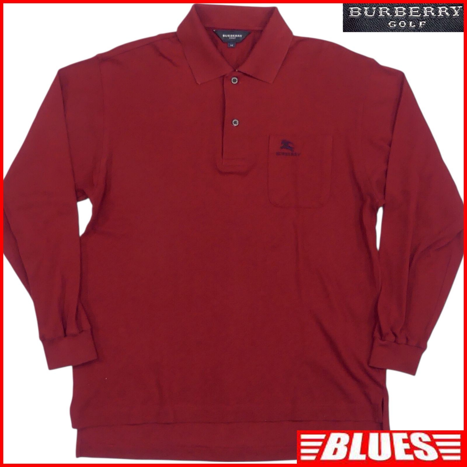 BURBERRY GOLF バーバリーゴルフ ポロシャツ M ノバチェック メンズ