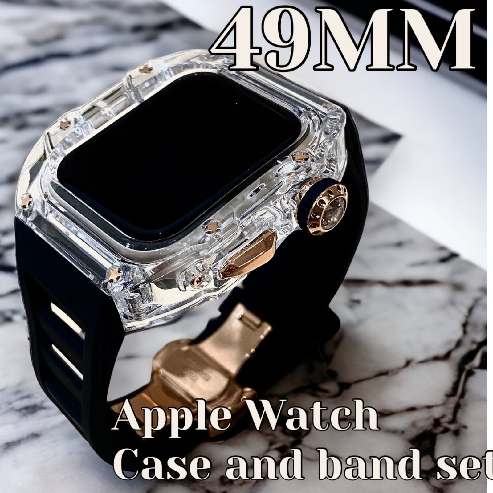 Applewatch アップルウォッチ ベルト バンド カバー キラキラ - 腕時計