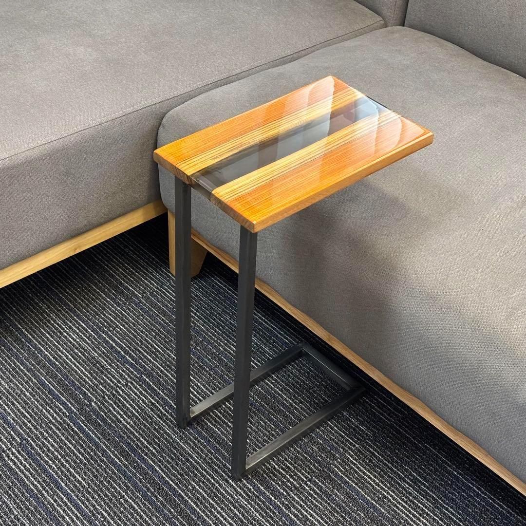 サイドテーブル アイアン 木製 一枚板 コの字 アンティーク ベッド 北欧 無垢 サイドテーブル アイアン 木製 一枚板 コの字 アンティーク ベッド