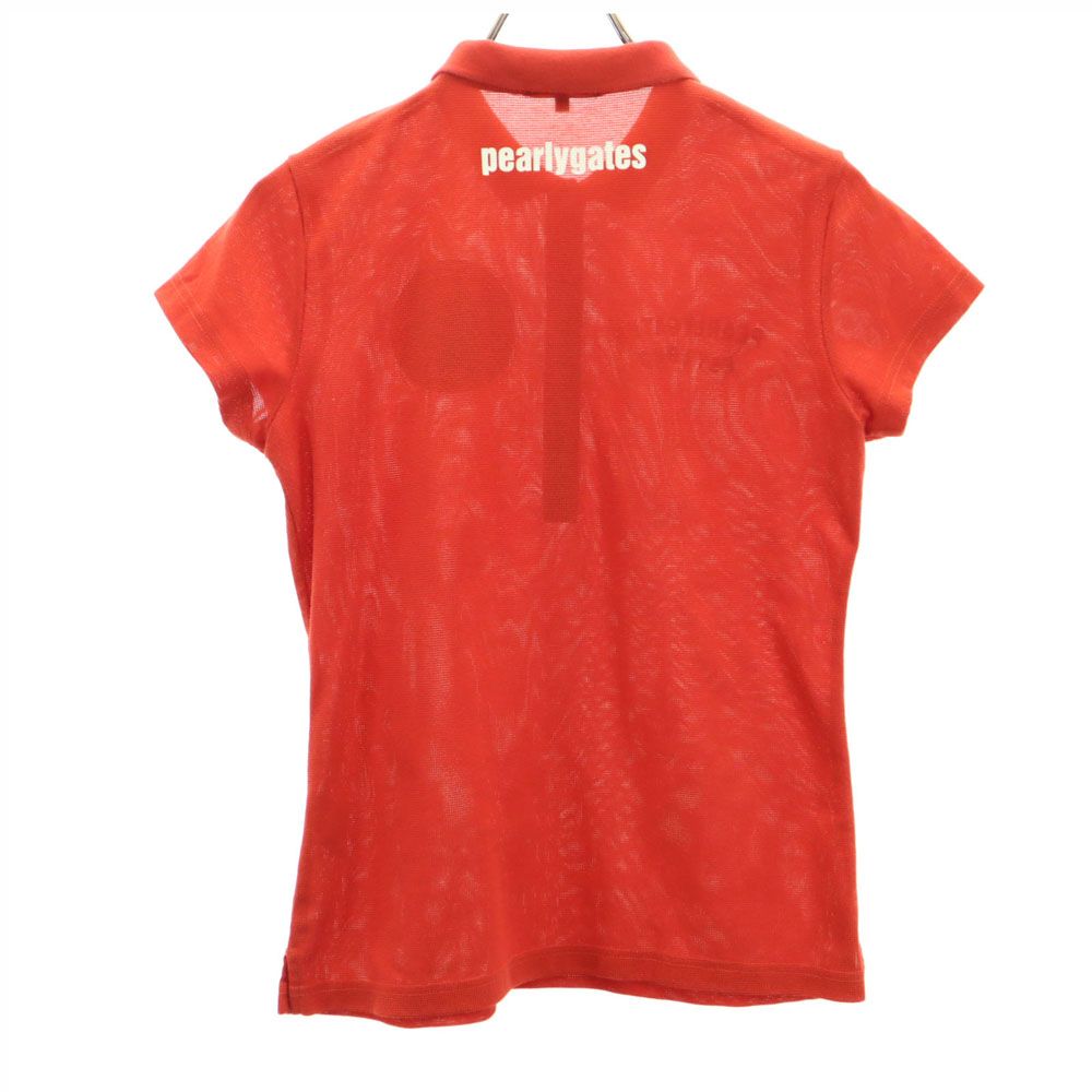 パーリーゲイツ 日本製 ゴルフ 半袖 ポロシャツ 2 レッド系 PEARLY
