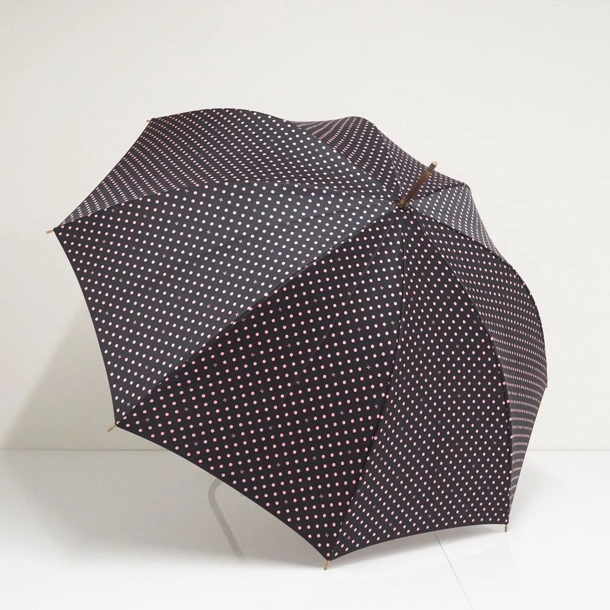 CELINE セリーヌ 傘 USED美品 マカダム ドット ブラック ピンク 高級 
