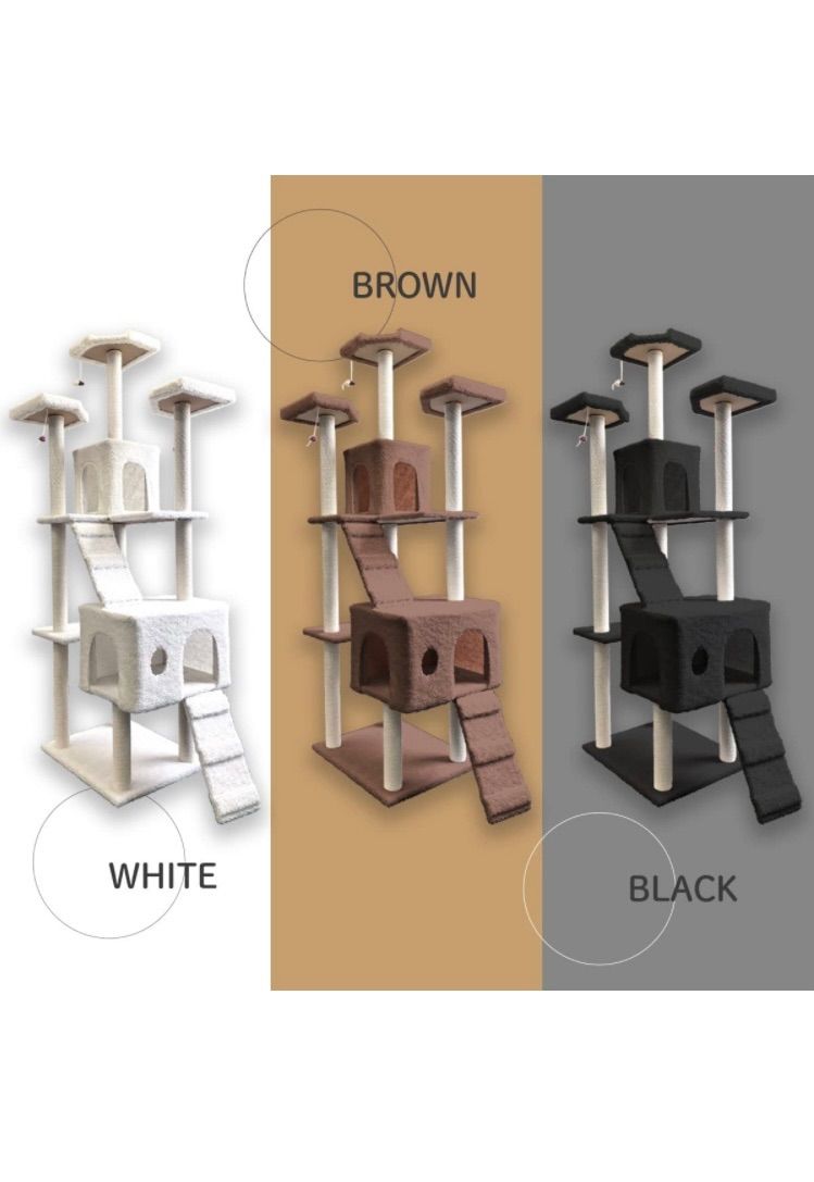 キャットタワー 猫タワー 大型猫用 多頭飼い スリム 据え置きタイプ