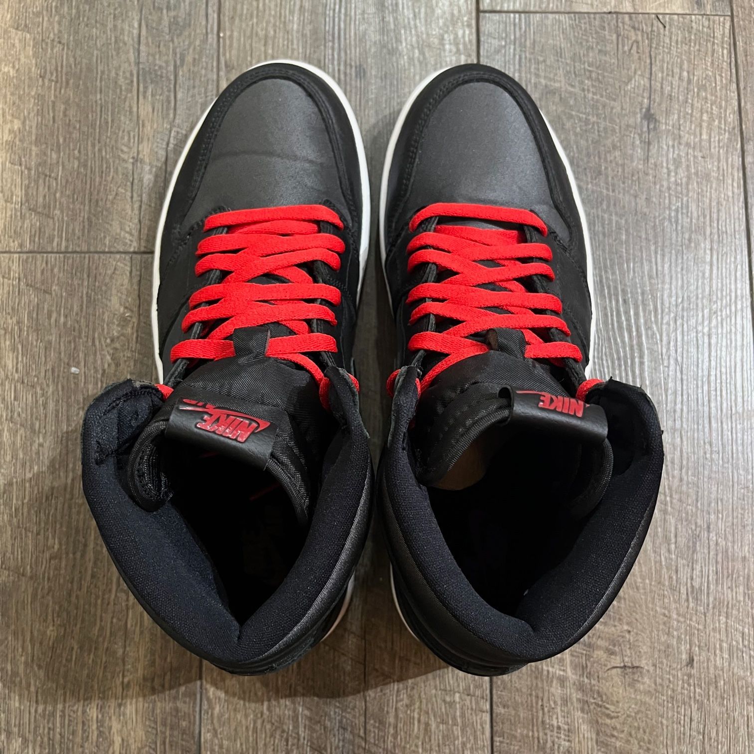 国内正規 Nike Air Jordan 1 Retro High OG BLACK SATIN 555088-060 ブラックサテン ジョーダン1  スニーカー ナイキ 30cm 57175A