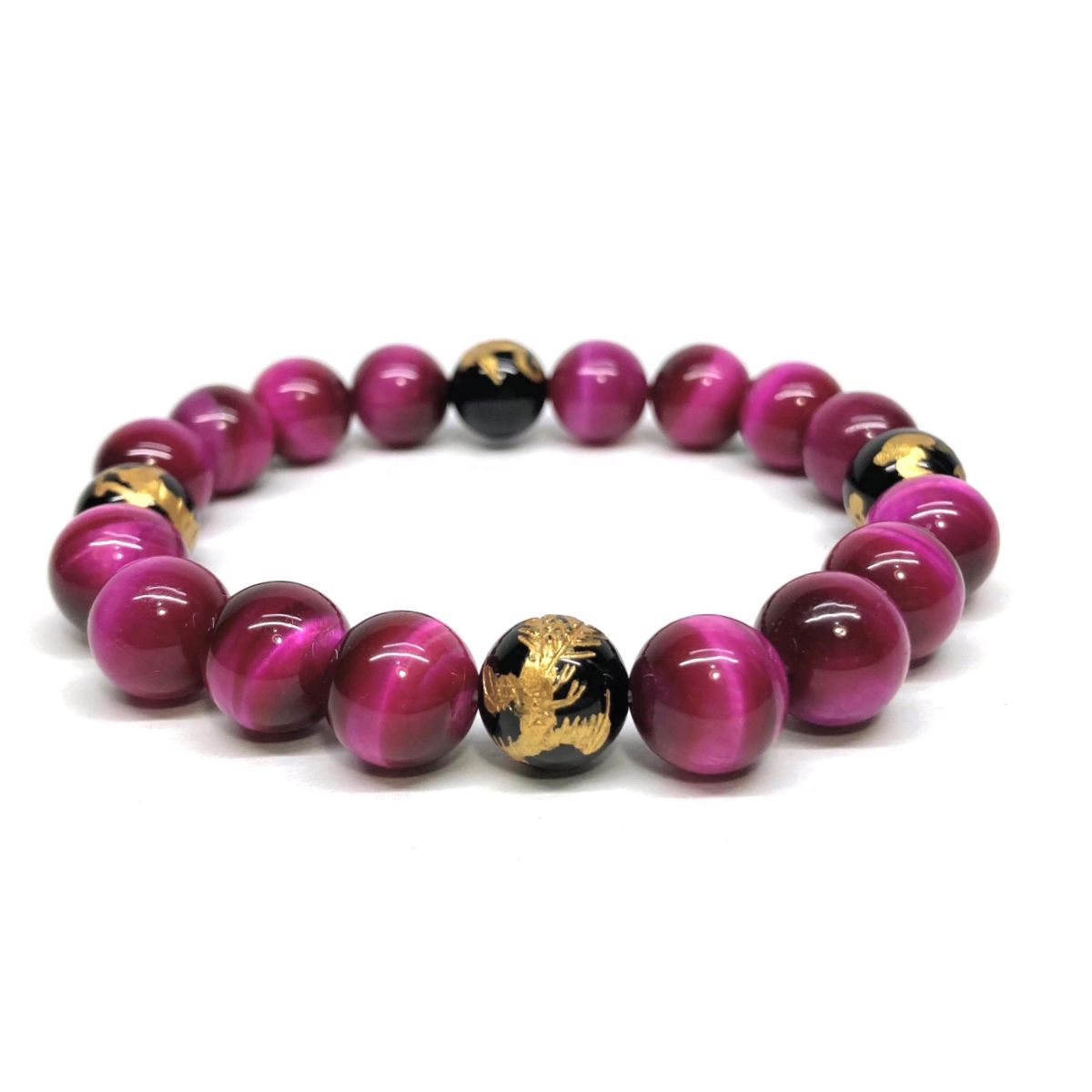 ピンクタイガーアイ オニキス 天然石 パワーストーン ブレスレット メンズ レディース 12mm × 10mm ゴールド ピンクタイガーアイ選べる パワーストーン ブレスレット 天然石 ピンクタイガーアイ レディース ローズクォーツ アメジスト 水晶 フローライト  アマゾナイト ホワイトオニキス | アクセ化粧品サプリ通販サラサボン