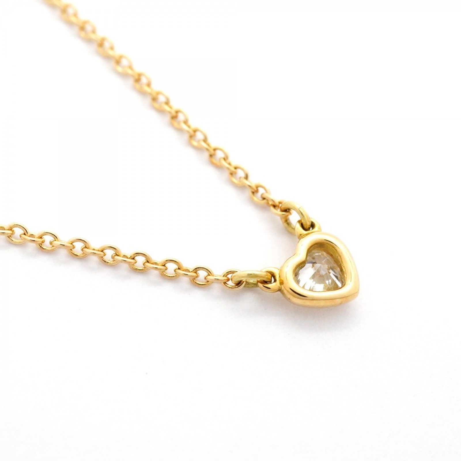 ティファニー Tiffany ティファニー ネックレス バイザヤード ハート 1PD 18KYG イエローゴールド ダイヤモンドレディース