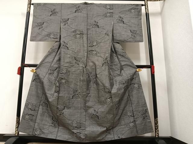 平和屋本店■極上　本場大島紬　白大島　9マルキ　総絣　草花間道　鈴乃屋扱い　逸品　CZAA2717s5 平和屋本店□極上 本場大島紬 白大島 9マルキ 総絣 草花間道