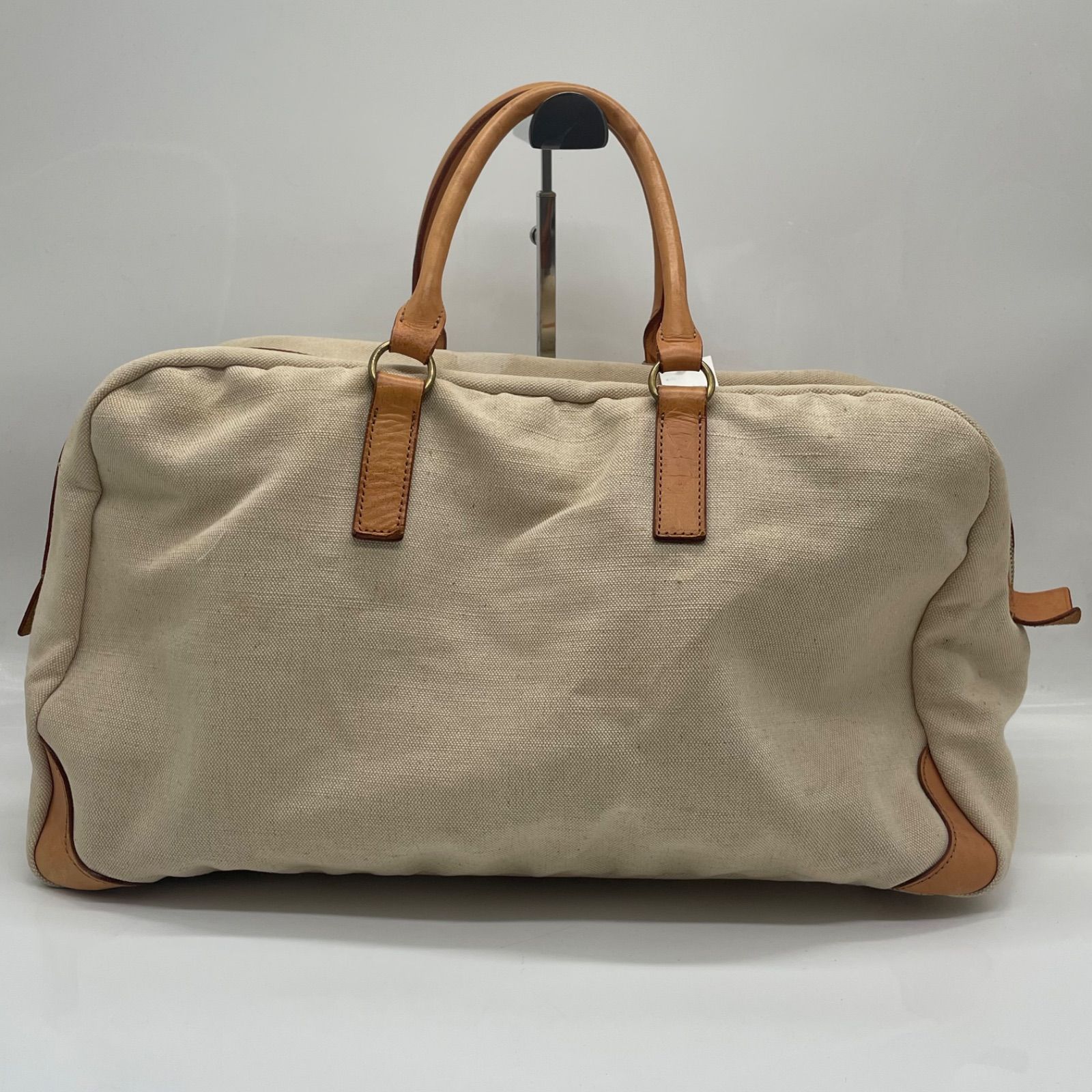 ポーター　ベージュ ボストンバッグ キャンバス・レザー BN6194○PORTER ポーター キャンバス レザー ボストンバッグ