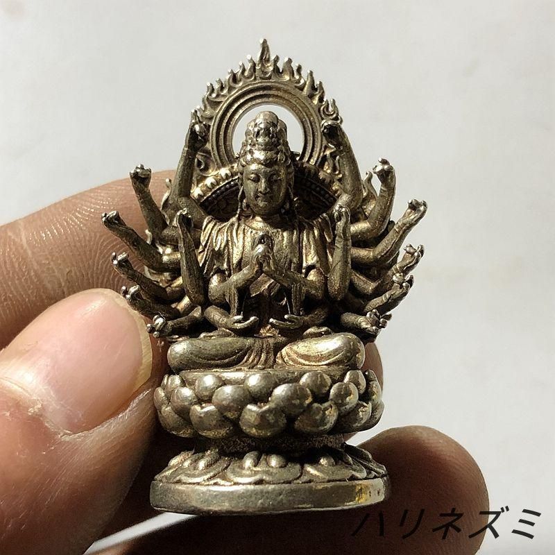 仏教美術 仏像 小仏像 千手観音 銅製 工芸品 置物 min - メルカリ