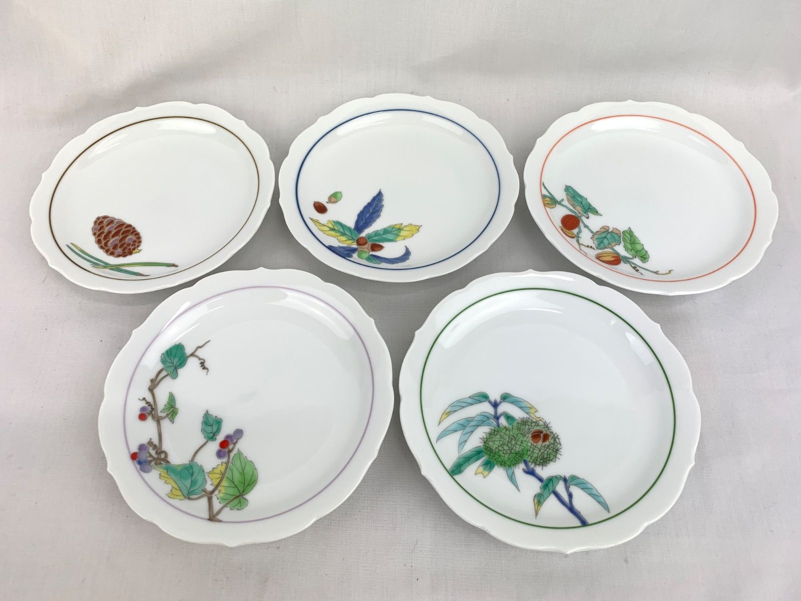 深川製磁 小皿小鉢揃え5客 深川製磁 みのり 小鉢揃 絵変わり