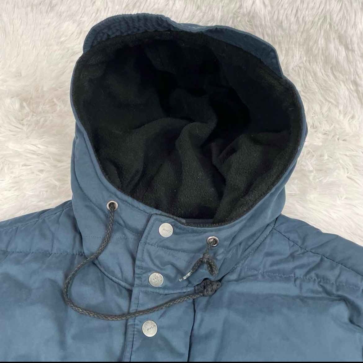 RVCA ルーカ 中綿コート ジャケット フードボア M ネイビー ダウン 