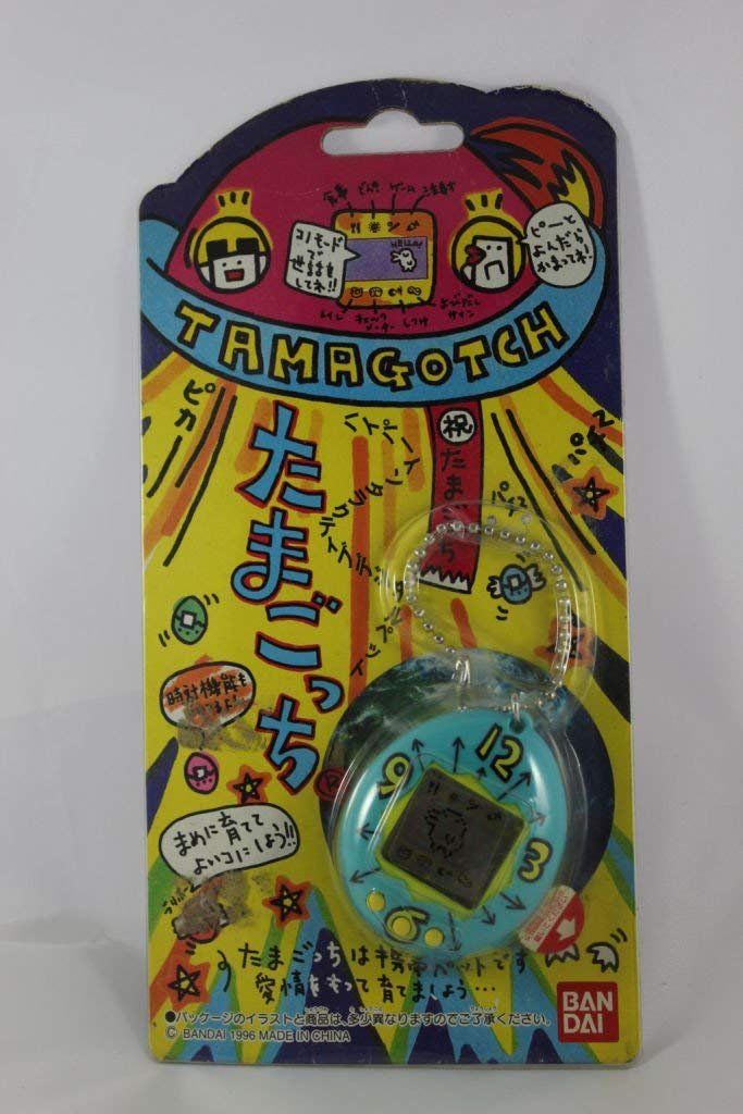 バンダイ コレクション 初代 たまごっち 水色（時計柄） 中古