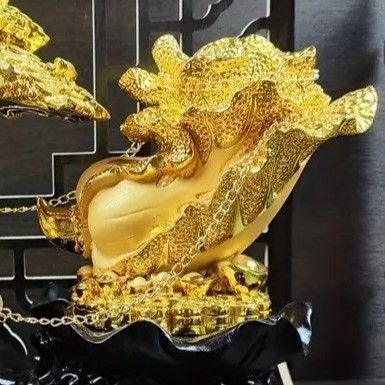 インテリア小物 招財樹 キャベツ 置物 金色 黄金 財 富 金運 幸運 風水 開運 縁起 繁栄 金のなる木 商売繫盛 玄関 リビング 寝室 職人技