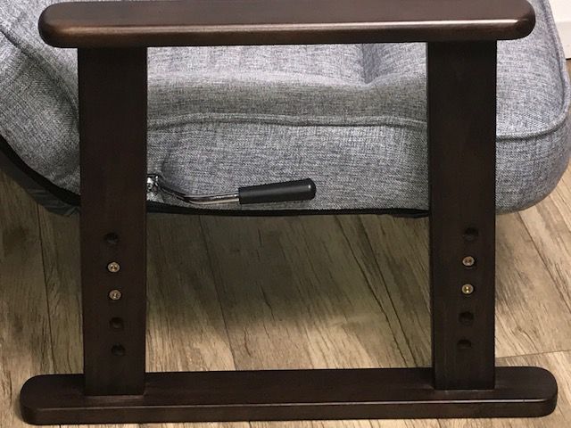 リクライニングチェア 高座椅子 SS-685X - 天然木肘付き 低反発クッション 腰当クッション付き 座面高さ調整 完成品 MARWIL-DEMENAGEMENTS_CH