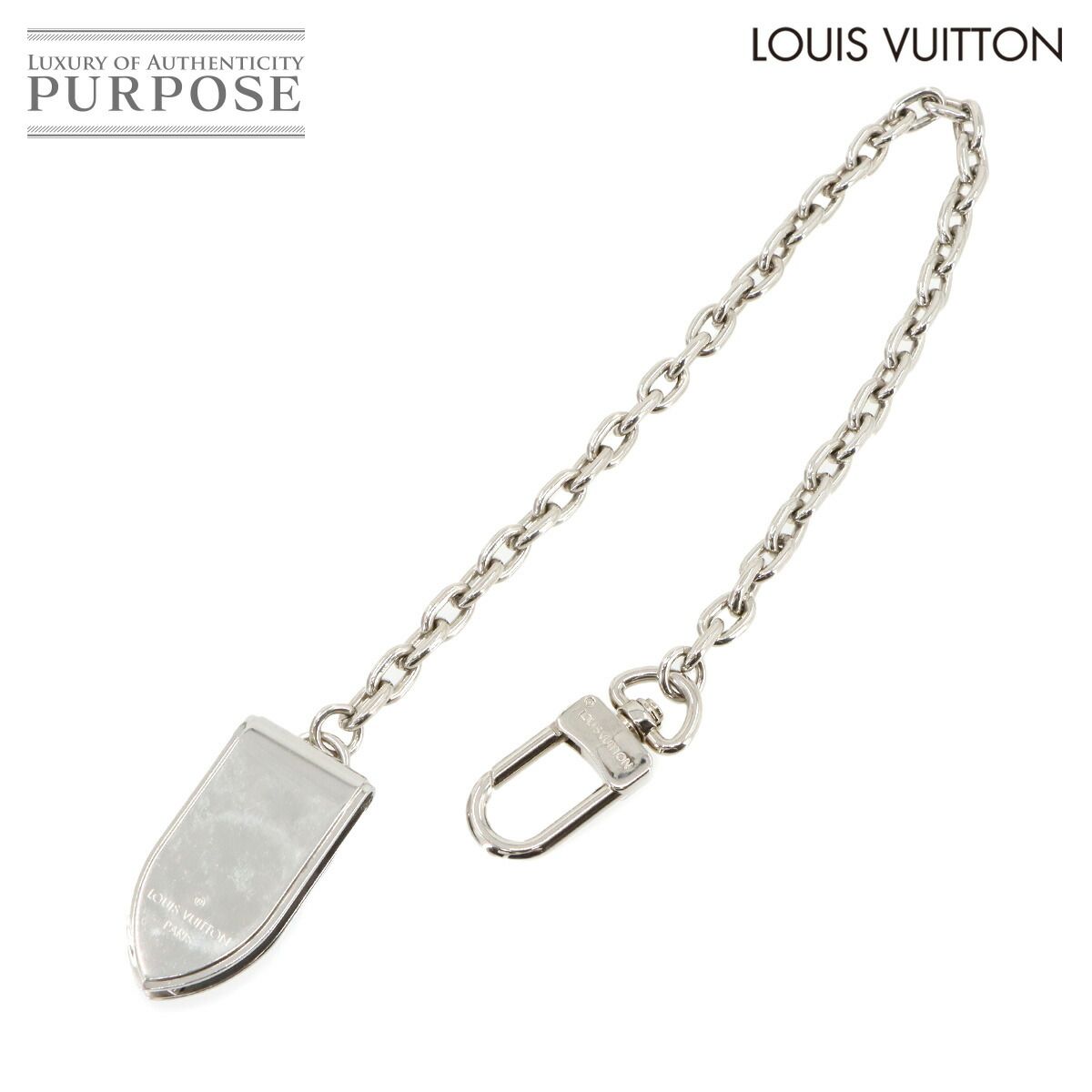 ルイ ヴィトン LOUIS VUITTON パンス ビエ シェンヌ オジーヴ チェーン付き マネークリップ シルバー M66203 90298509