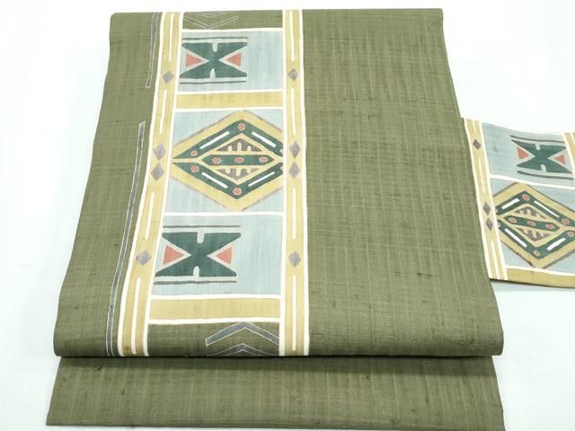 平和屋本店□極上 夏物 九寸名古屋帯 沖縄県無形文化財指定