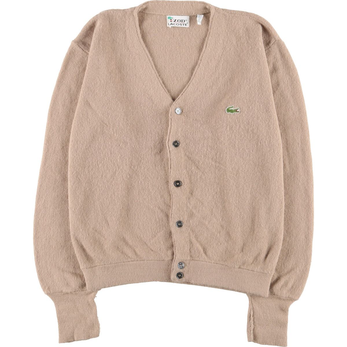 70年代 IZOD LACOSTE ビンテージ 古着 アクリルカーディガン M 80's USA製 IZOD LACOSTE Acrylic Cardigan M / ラコステ