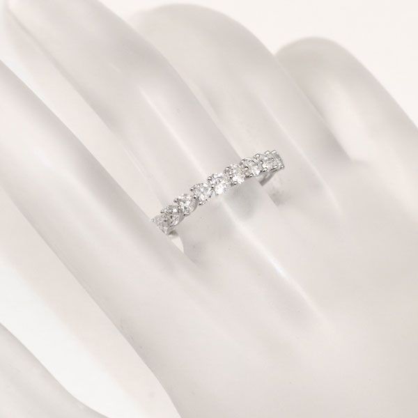 新品 K18WG ハートシェイプ ダイヤモンド リング D1.00ct ハーフ