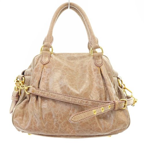 ミュウミュウ miumiu 南京錠チャーム ハンドバッグ ショルダーバッグ
