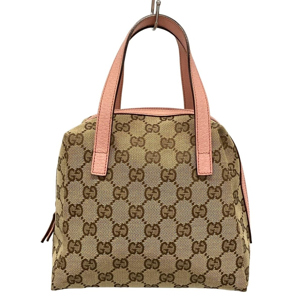 GUCCI グッチ　ベージュ ハンドバッグ GUCCI(グッチ) ハンドバッグ GG柄 124542 ベージュ×ピンク