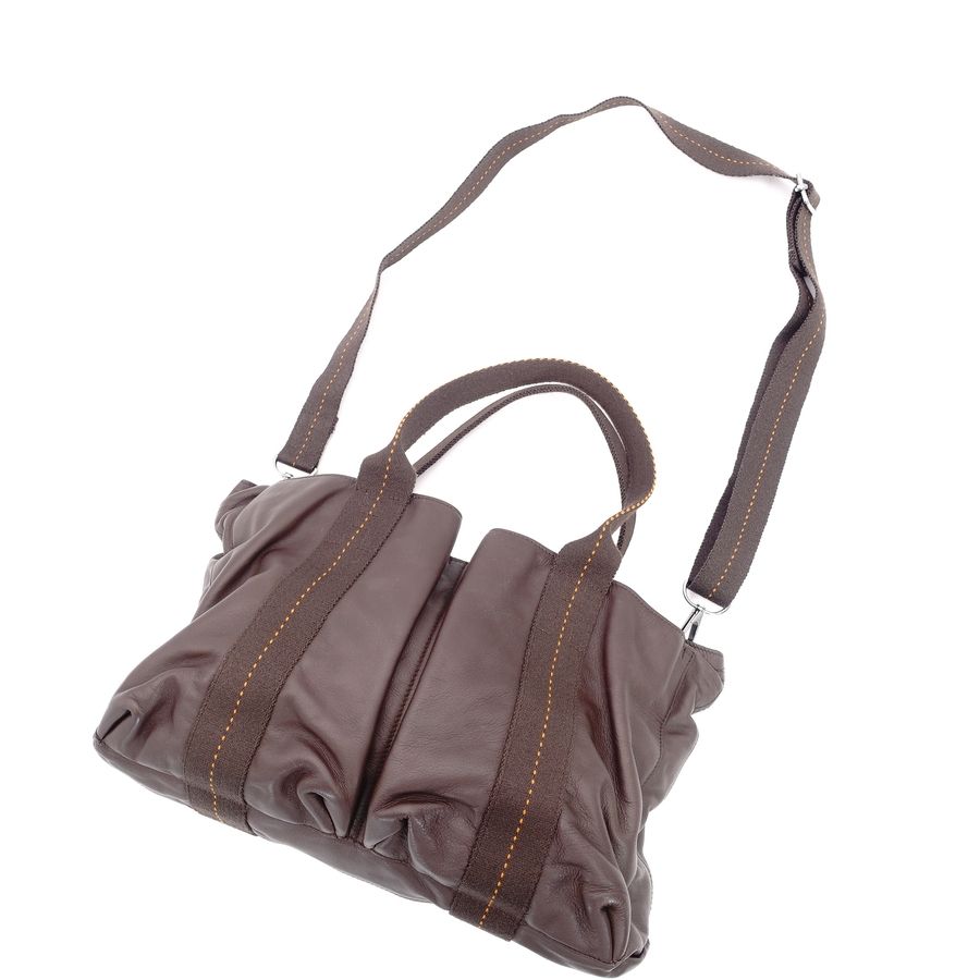 エルメス HERMES キャラバンホリゾンタルMM レザー ハンドバッグ