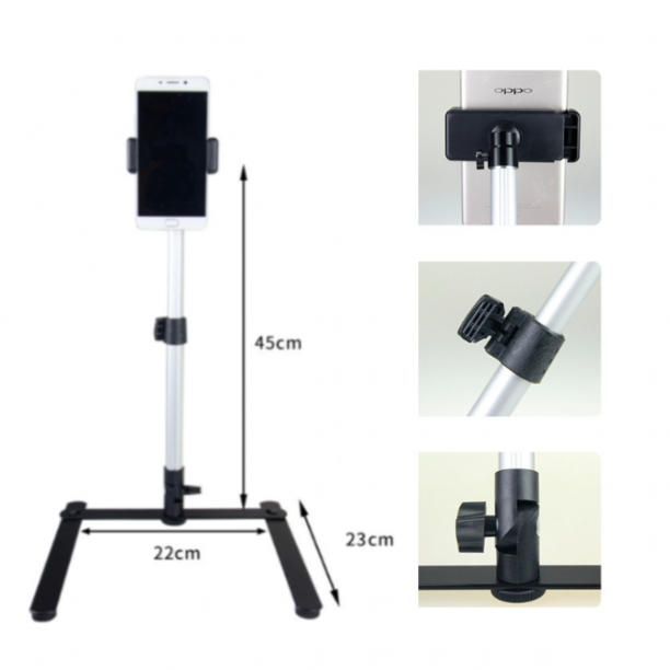 スマホスタンド コ型 三脚 自撮り棒 真上撮影 手元 固定 実況 固定 スマホ