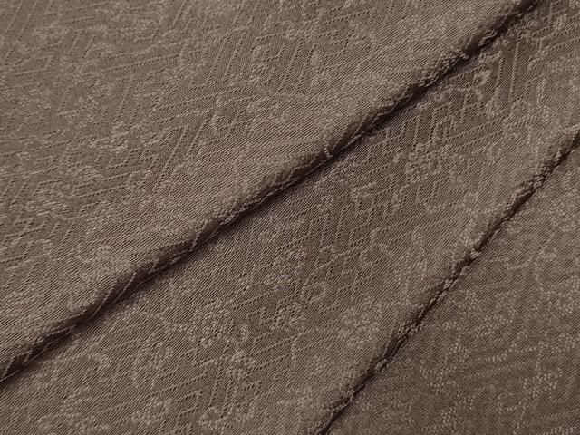 平和屋着物●上質な色無地 花唐草地紋 樺茶色 鈴乃屋扱い 正絹 DAAY2454op