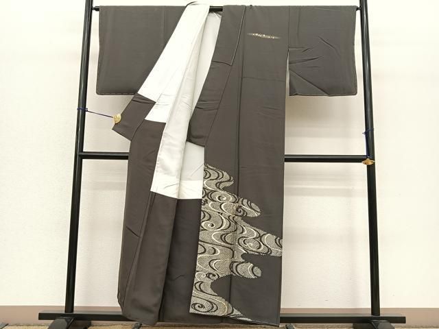 平和屋着物○金彩友禅作家 金彩の魔術師 堀省平 金煌織 訪問着 流水文