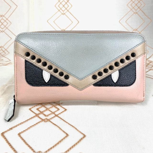 FENDI フェンディ 長財布 小銭入れ付き カードケース ミニ財布 バグス 