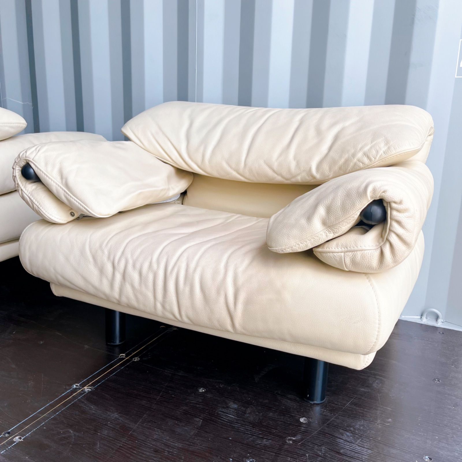 取付無料！IDC大塚家具 ポルトロメック ジェミニ 総本革アイボリーソファ✨ 取付無料！IDC大塚家具 ポルトロメック ジェミニ 総本革