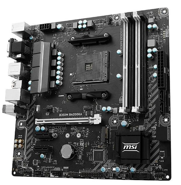 MSI B350M BAZOOKA AM4 AMD B350 SATA 6Gb|s USB 3.1 HDMI Micro ATX AMD Motherboard