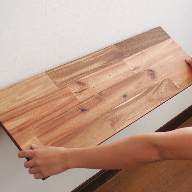 アカシアの折りたたみ式カウンターテーブル：幅91cm×奥行40cm【壁付け