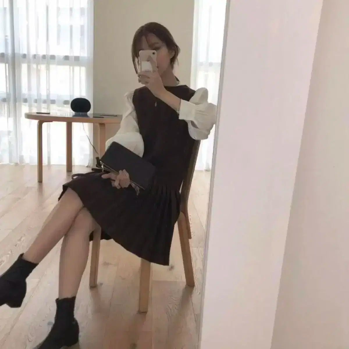 JTOU プリーツワンピース＋ブラウス