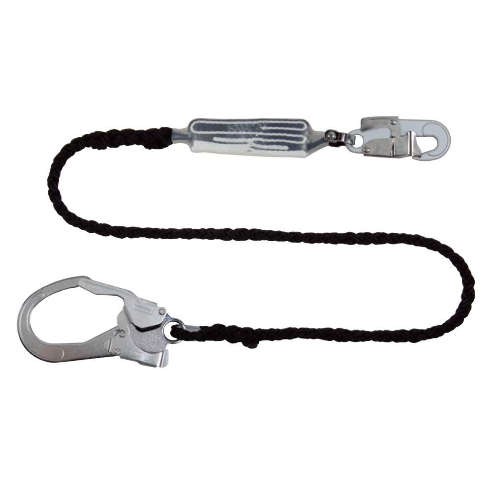 デンサン 墜落制止用器具 ランヤード 新規格品 Φ12mm八つ打ちナイロンロープ WP-150BF-BK