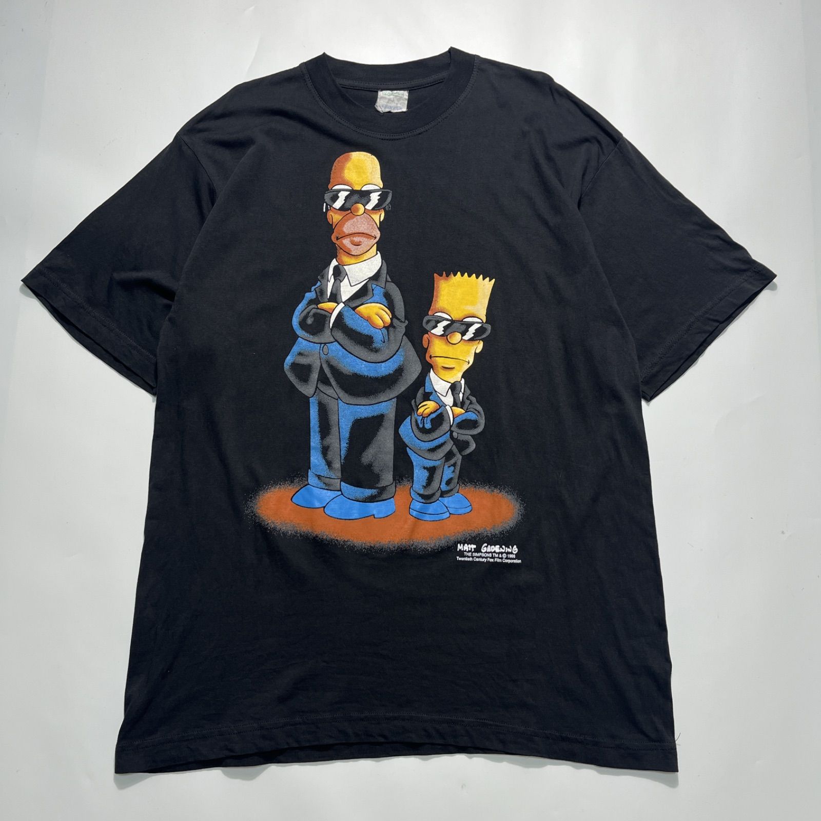 90s The Simpsons Men in Black Parody Vintage T-shirt L