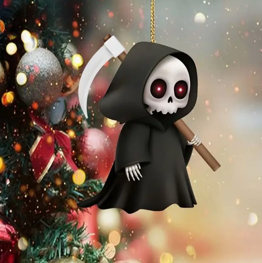 キーホルダー 死神 こわい ホラー 化け物 2D アクリル 8cm