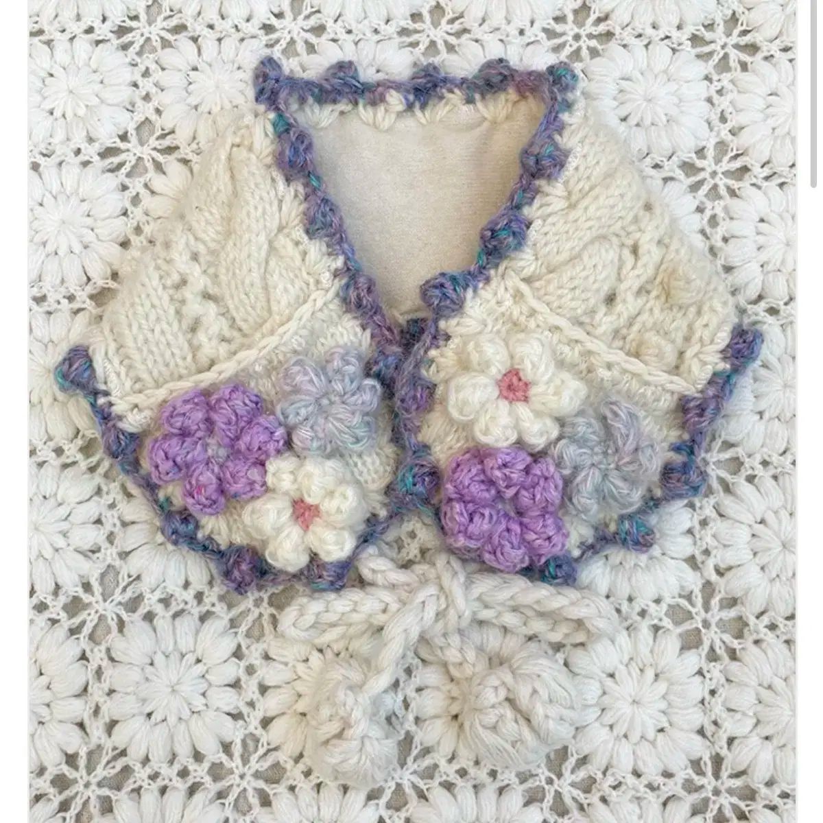 お気に入りマーケット ハンドメイド 編み イヤーマフラー ヴィンテージ イヤーマフ